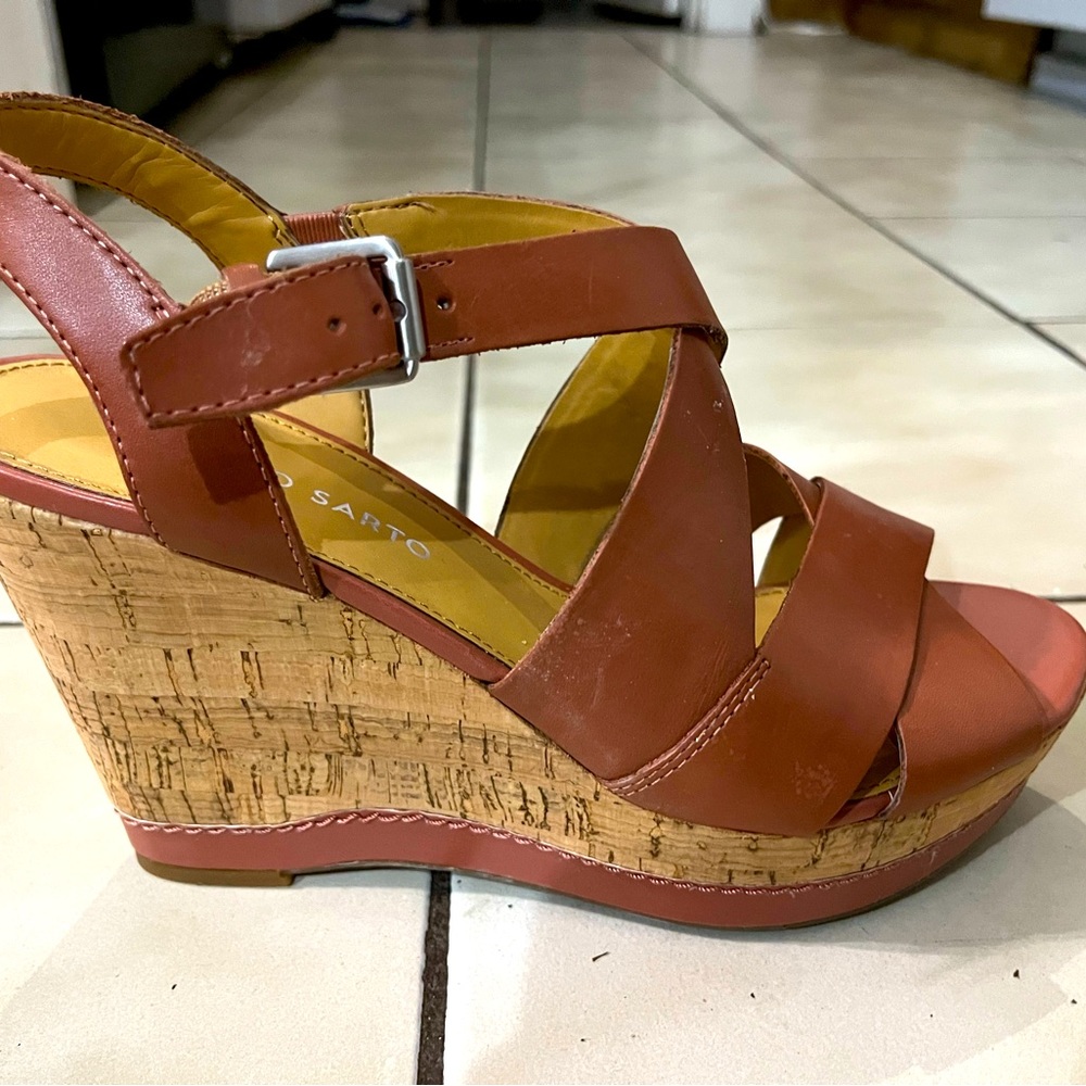 Designer Franco Sarto wedges. Size 8. Very lightly worn.